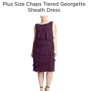 Chaps tiered Georgette dress